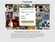 Tablet Screenshot of equestriandatingservice.com